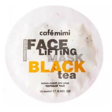 Cafe Mimi -  Cafe Mimi Maseczka-scrub do twarzy - Czarna herbata & trawa cytrynowa, 10 ml 